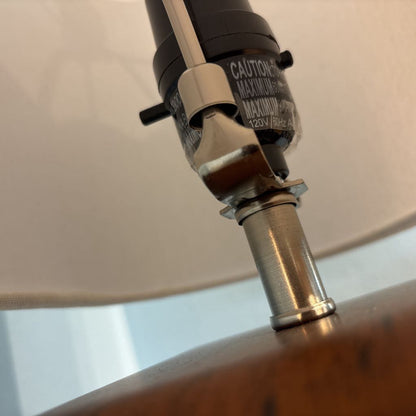 Walnut Stacked Oval Table Lamp
