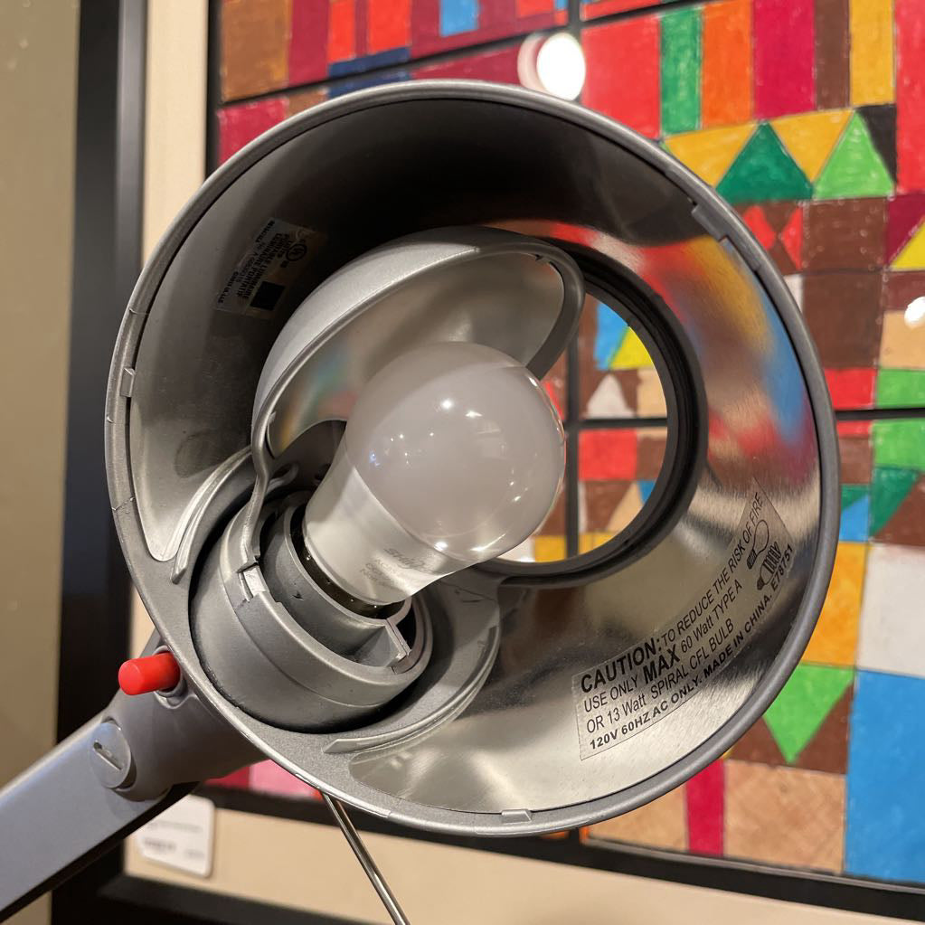DWR Silver Adjustable Desk Lamp LAMPS