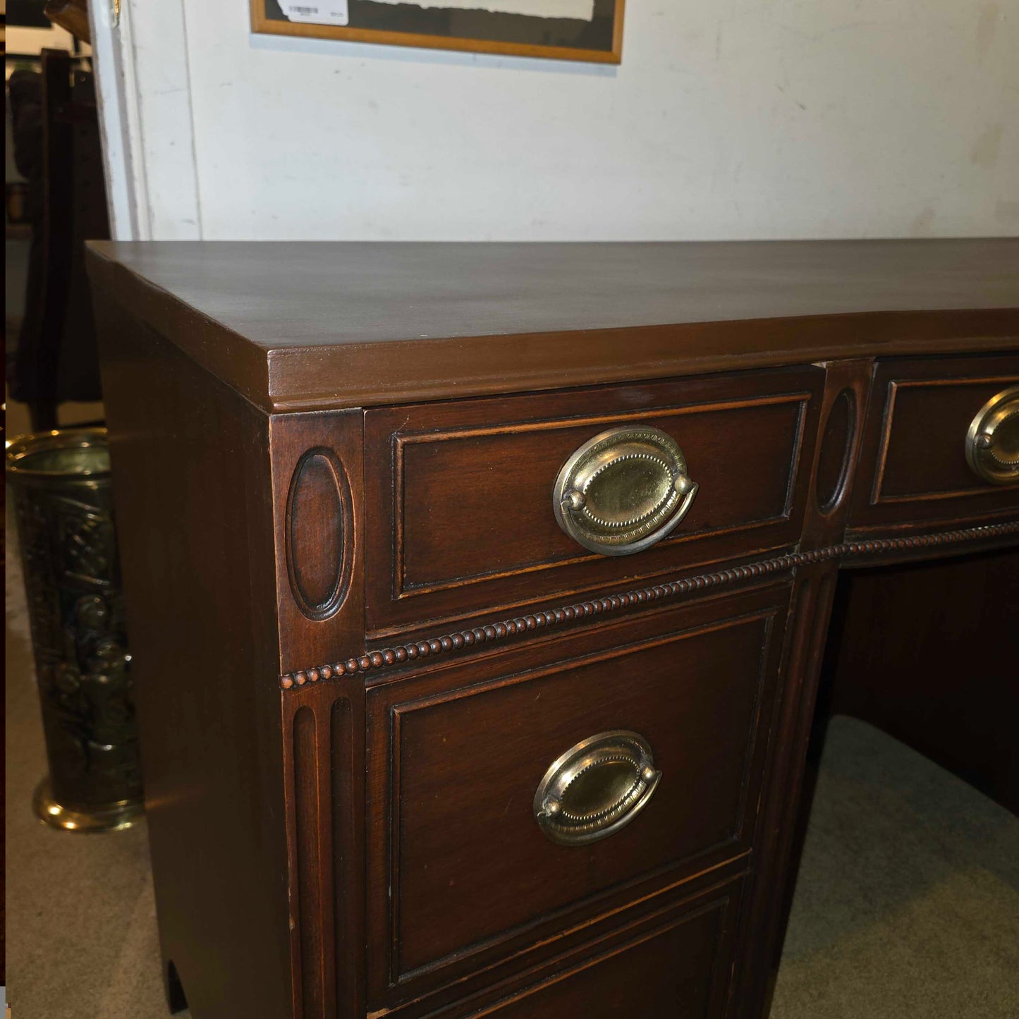 Drexel Mahogany Desk/Vanity with Bench