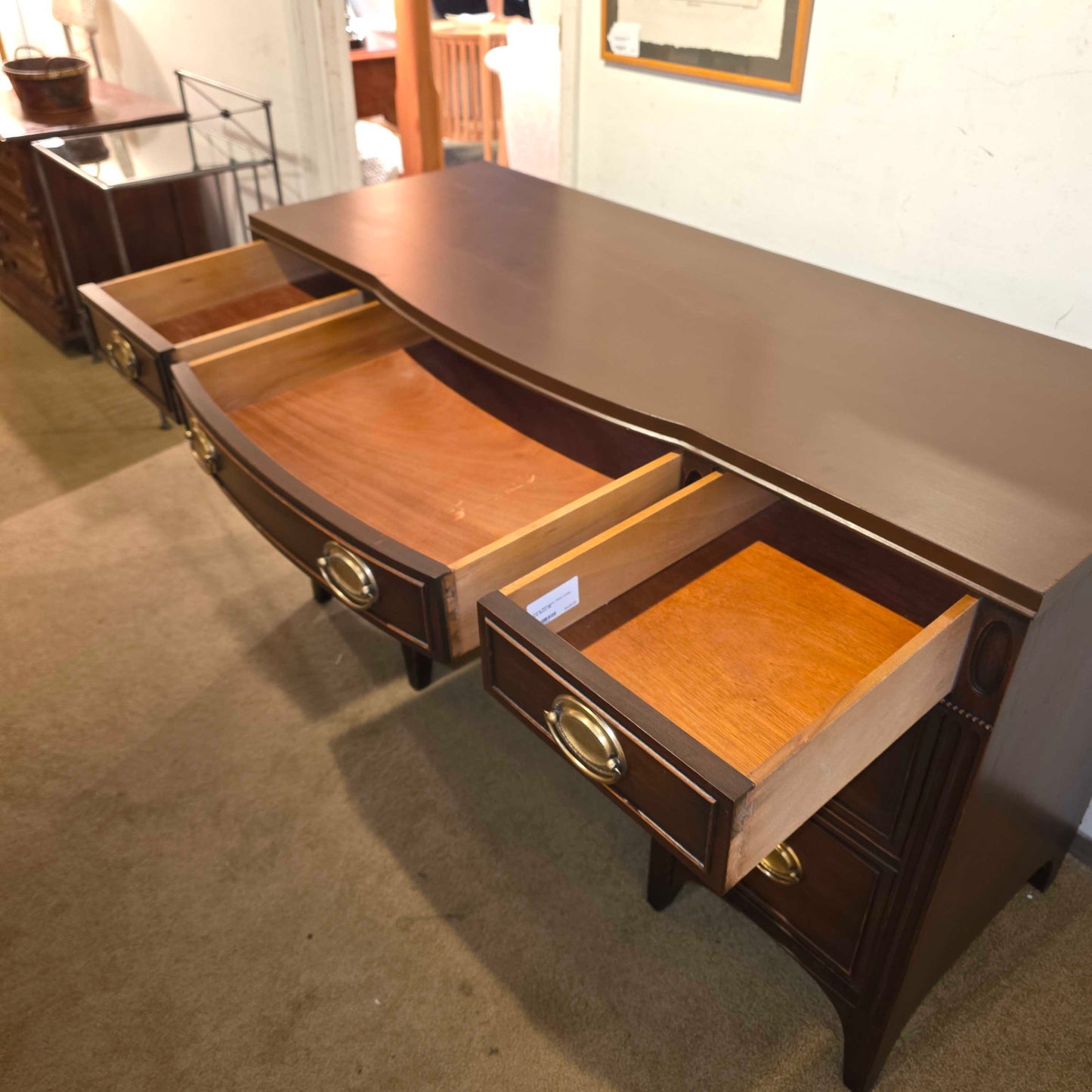 Drexel Mahogany Desk/Vanity with Bench