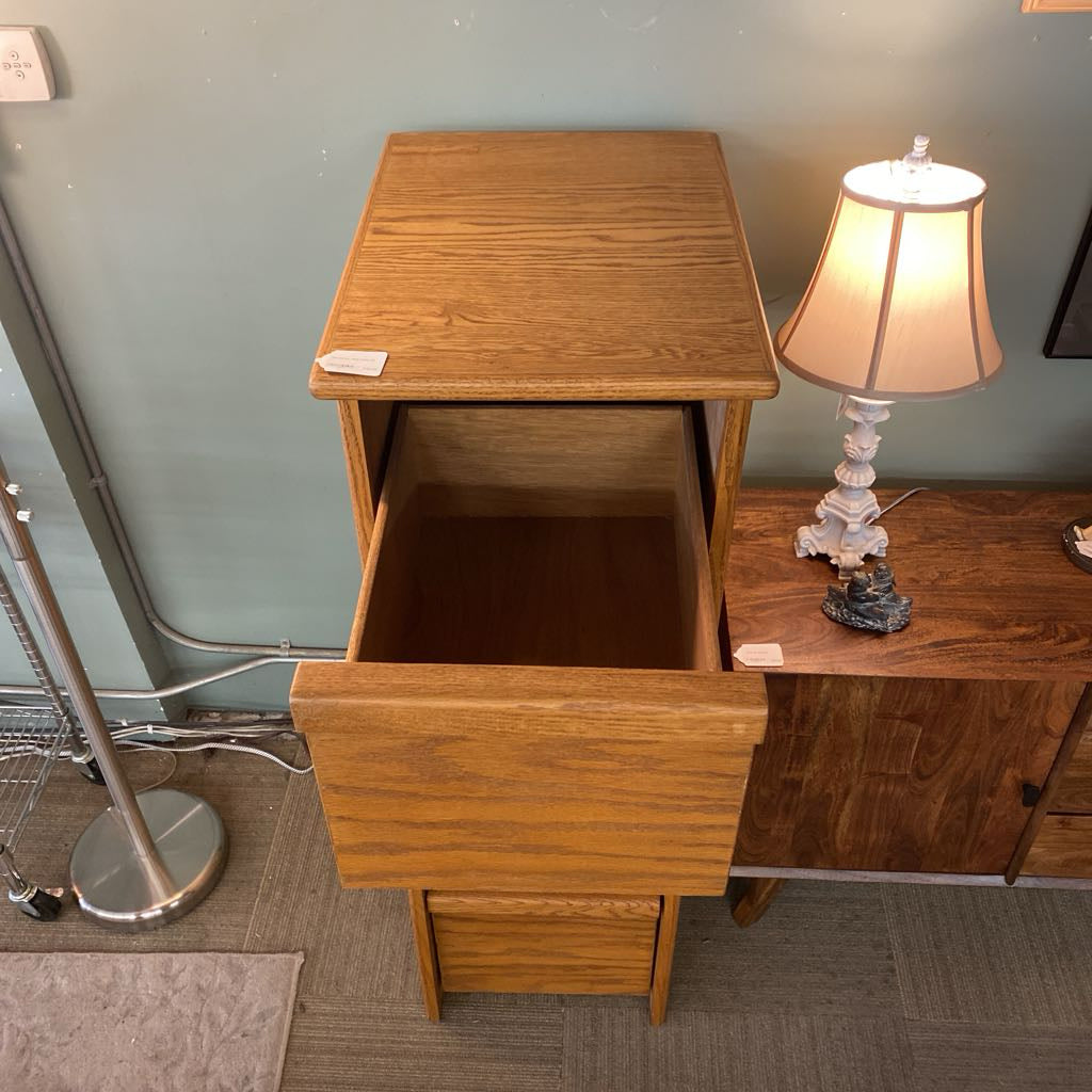 Oak 4Drawer Filing Cabinet