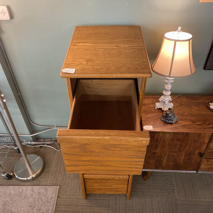 Oak 4Drawer Filing Cabinet
