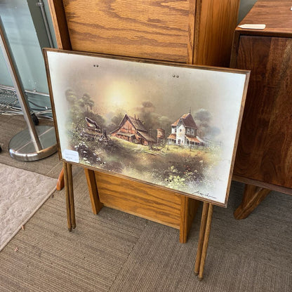 Vintage Farmhouse Painting TV Tray