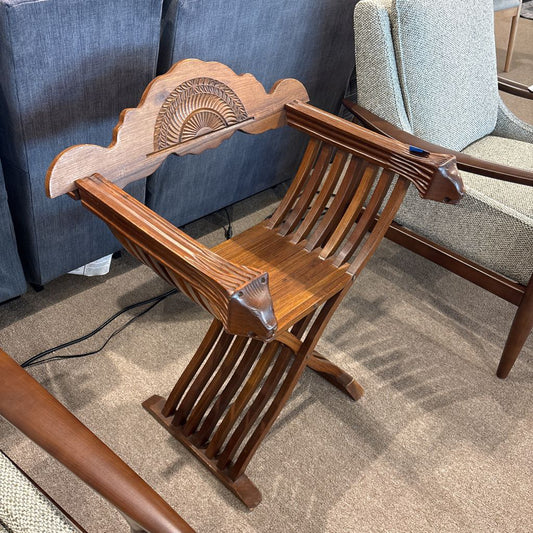 Vintage Italian Savonarola table C SIDE TABLES