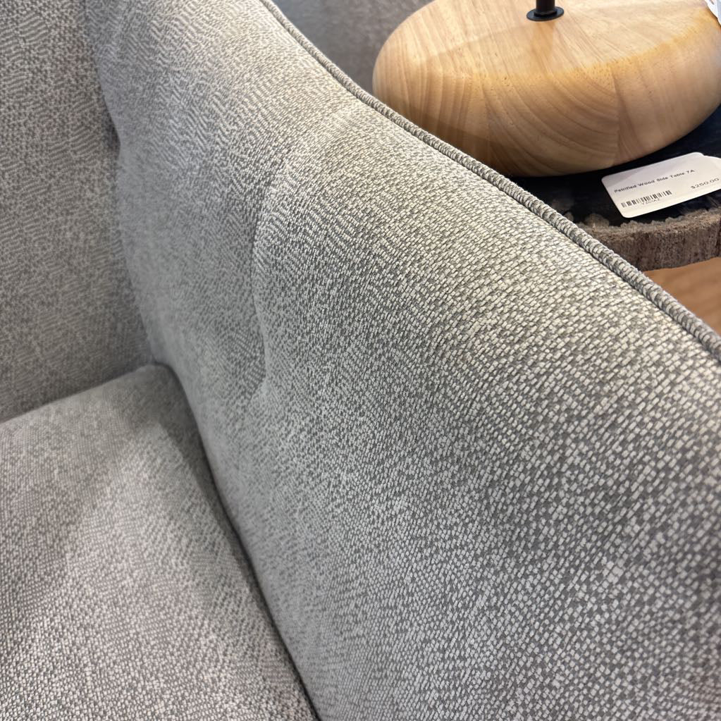 Off-White Textured Curved Sofa