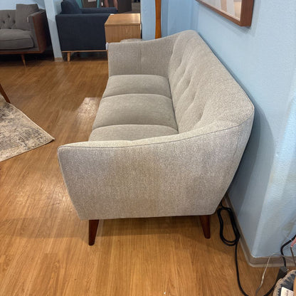 Off-White Textured Curved Sofa