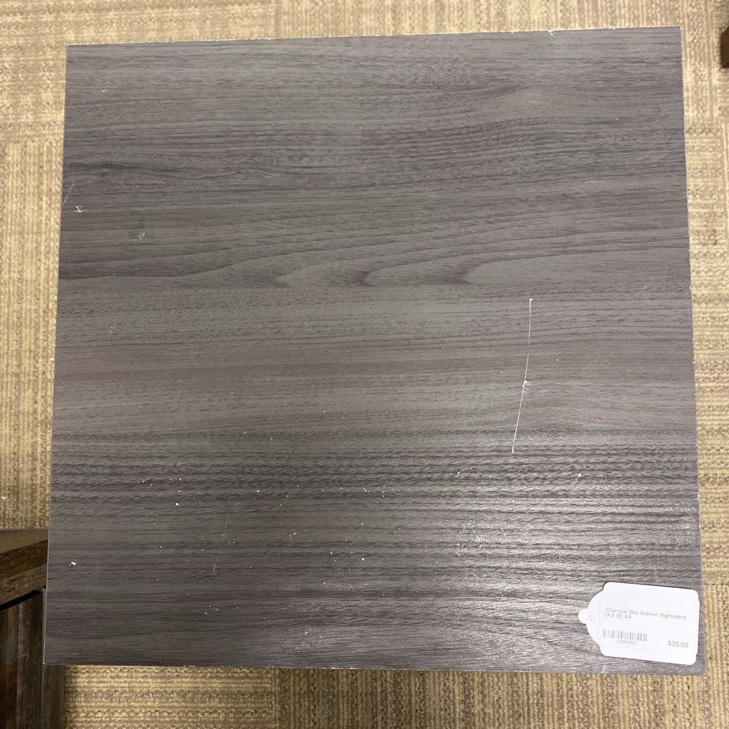 Charcoal One Drawer Nightstand (AS IS) C NIGHTSTANDS