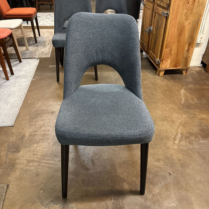 Set Of 4 Modern Grey Fabric Dining Chairs