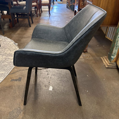 Grey Leather Dining Chair