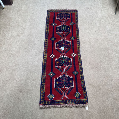 2'2"x 6'4"Persian Wool Hand Knotted Runner Rug
