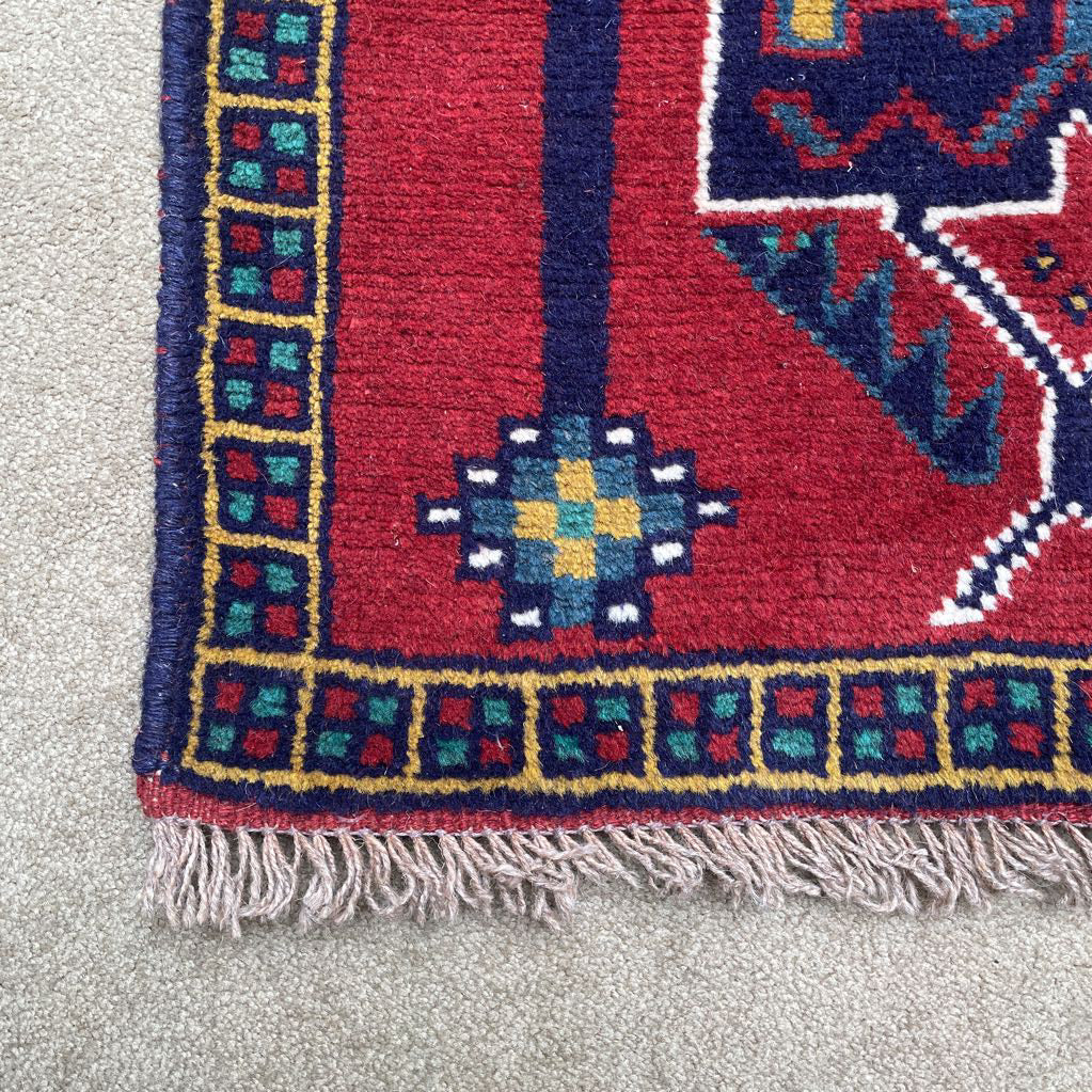 2'2"x 6'4"Persian Wool Hand Knotted Runner Rug