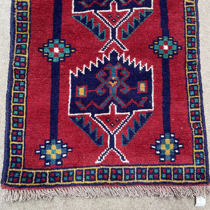 2'2"x 6'4"Persian Wool Hand Knotted Runner Rug