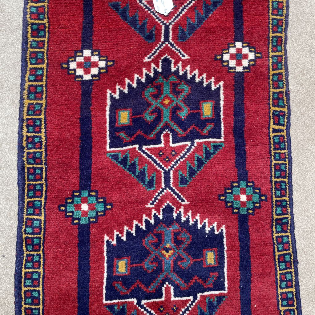 2'2"x 6'4"Persian Wool Hand Knotted Runner Rug