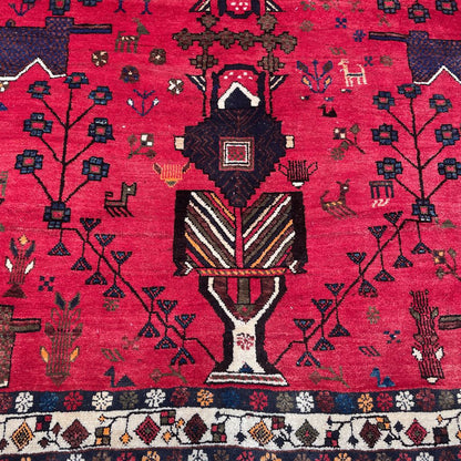 5'2" x 6'3" 70's Persian Sirsin Rug