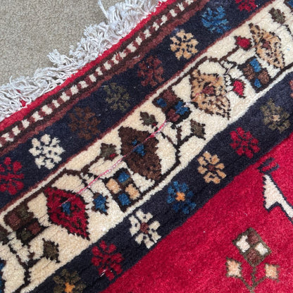 5'2" x 6'3" 70's Persian Sirsin Rug