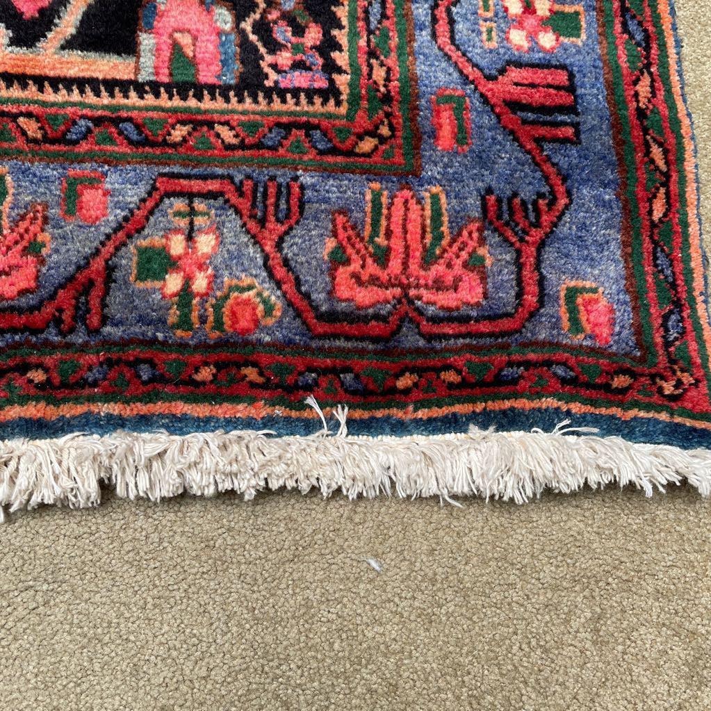 5'x8' 70's Colorful Wool Rug