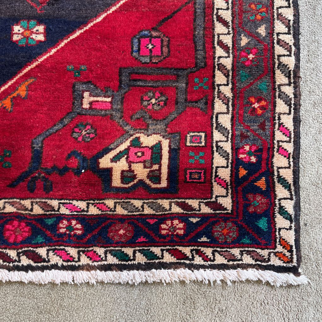 3'9"x9' 60's Persian Rug Hanedon Rug RUGS