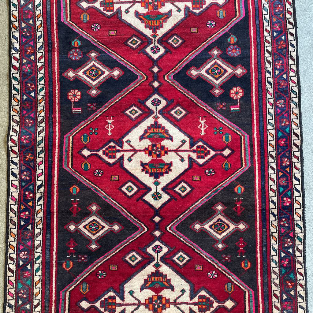 3'9"x9' 60's Persian Rug Hanedon Rug RUGS