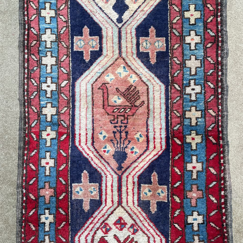 11'x2'3'10" Hand Knotted Persian Runner Rug