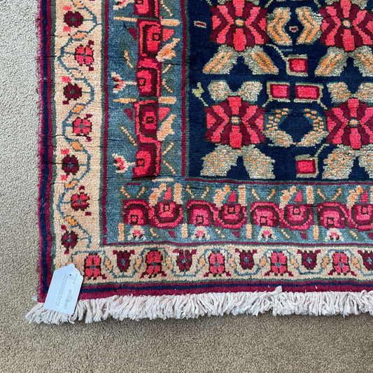 4'8" x 6'3"Hand Knotted Persian Siran Rug with Pink Colors RUGS