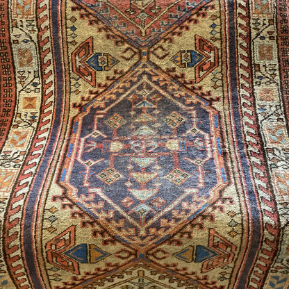 9'10" x 2'5" Muted Colored Persian Runner Rug