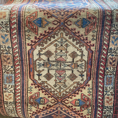 9'10" x 2'5" Muted Colored Persian Runner Rug