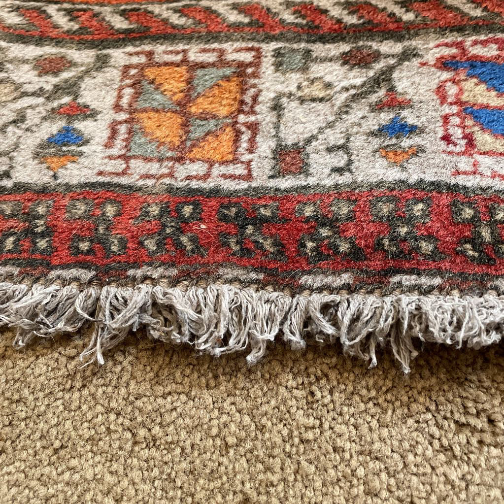 9'10" x 2'5" Muted Colored Persian Runner Rug