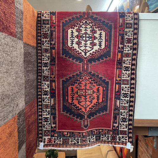3'8" x 11'.2" 40's Persian Sarab Geometric Gallery Rug RUGS