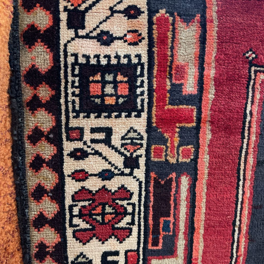 3'8" x 11'.2" 40's Persian Sarab Geometric Gallery Rug RUGS