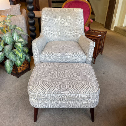 Room and Board Dotted Accent Chair with Ottoman AS IS U ACCENT CHAIRS
