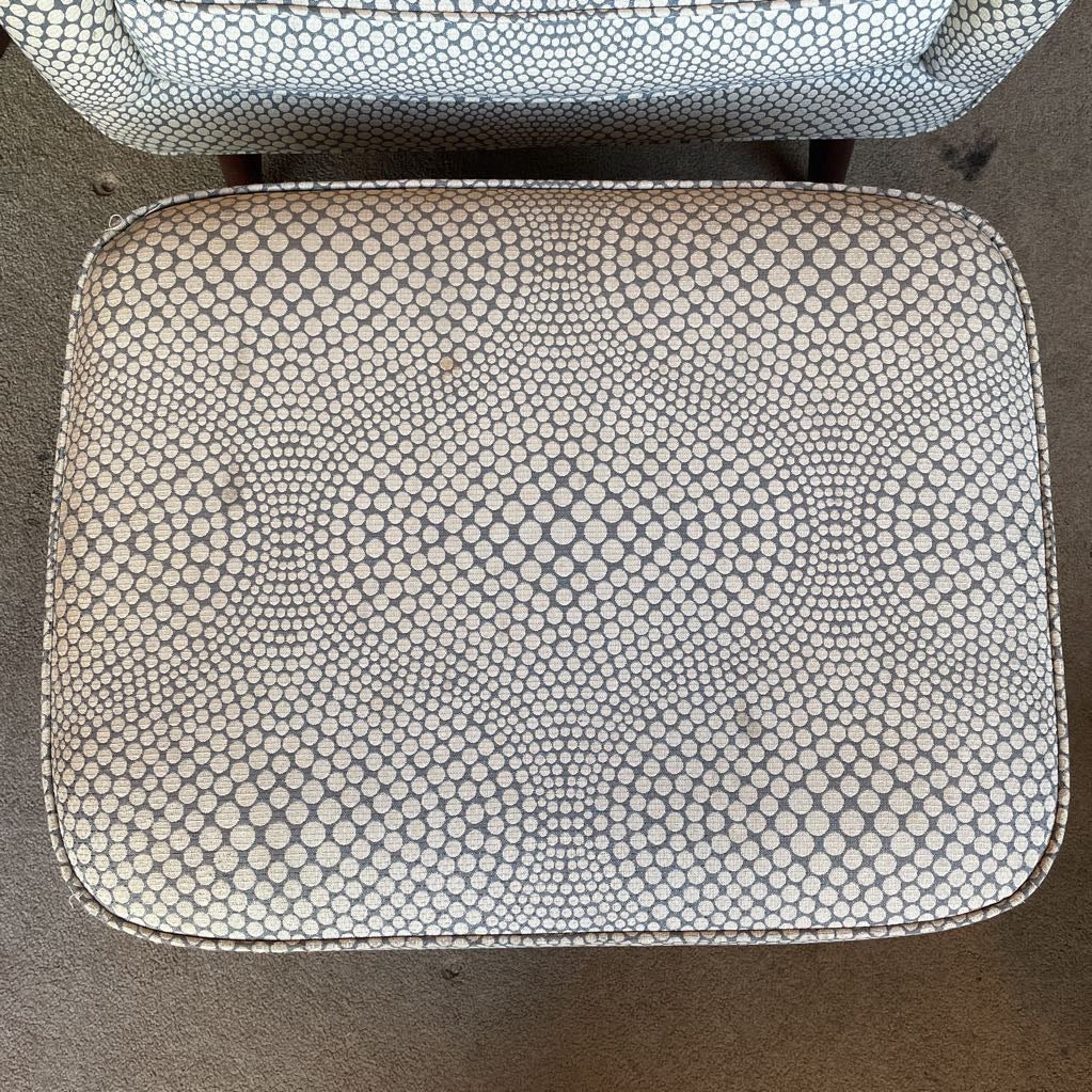 Room and Board Dotted Accent Chair with Ottoman AS IS U ACCENT CHAIRS