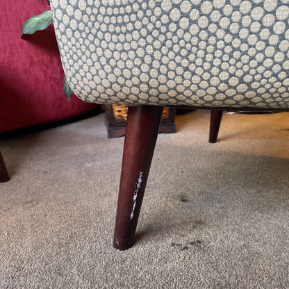 Room and Board Dotted Accent Chair with Ottoman AS IS U ACCENT CHAIRS