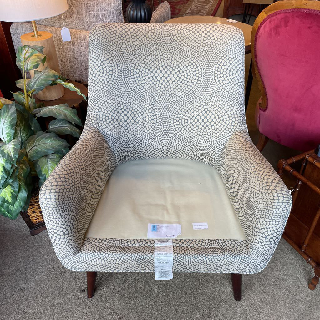 Room and Board Dotted Accent Chair with Ottoman AS IS U ACCENT CHAIRS