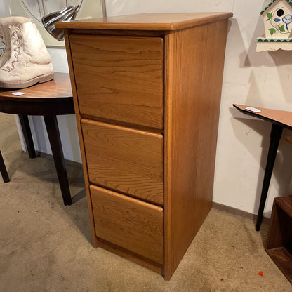 Oak Three Drawer Filing Cabinet C CABINETS