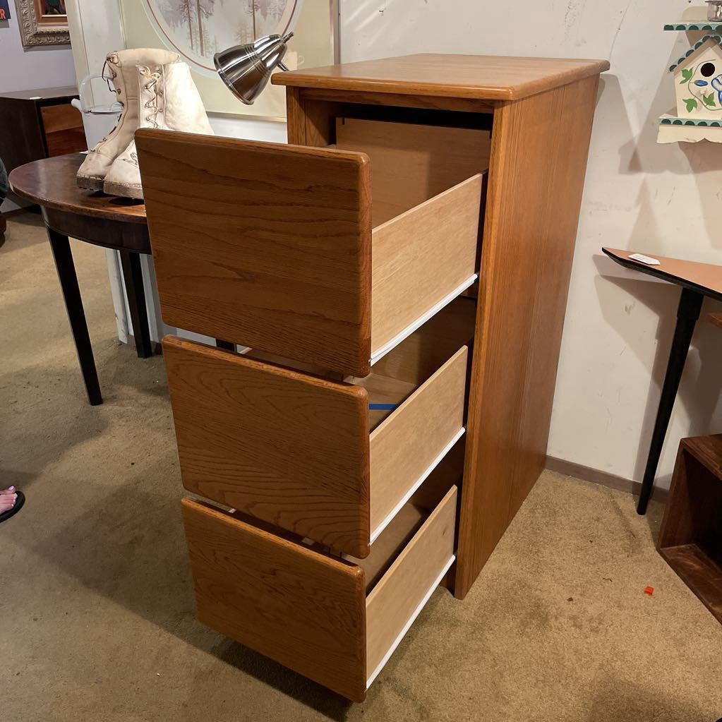 Oak Three Drawer Filing Cabinet C CABINETS