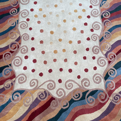 5x8 Colorful Rainbow Wave Rug