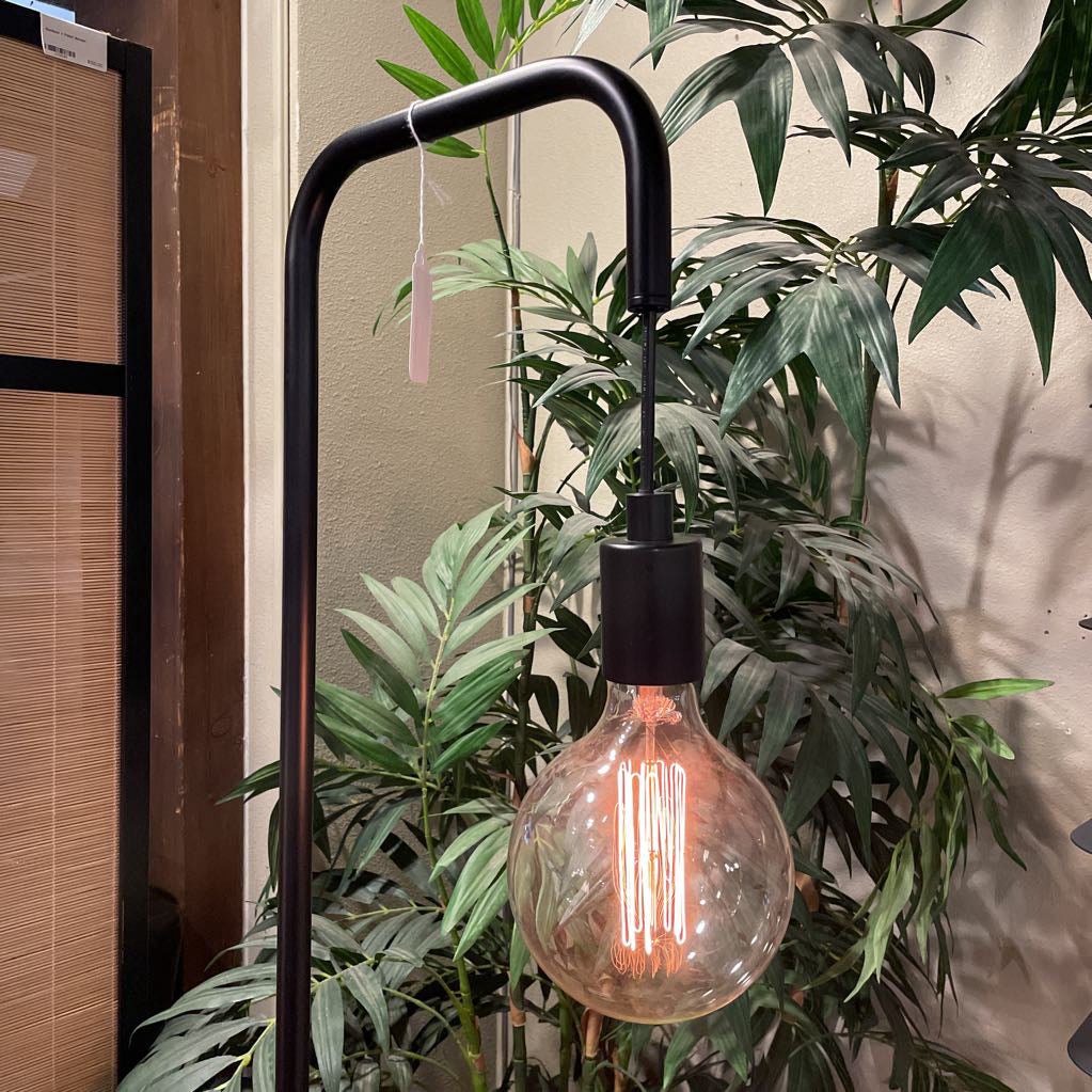 CB2 Marble Base Black Dangle Floor Lamp