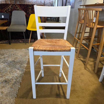 Pottery Barn Ladder Back Woven Seat Stool
