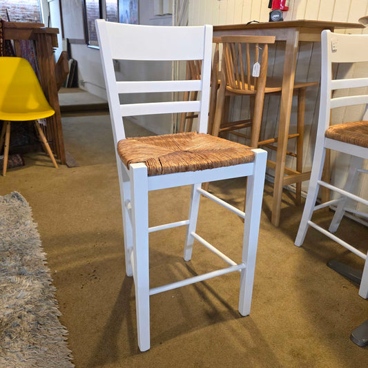 Pottery Barn Ladder Back Woven Seat Stool C STOOLS