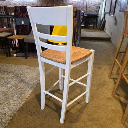Pottery Barn Ladder Back Woven Seat Stool