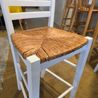 Pottery Barn Ladder Back Woven Seat Stool