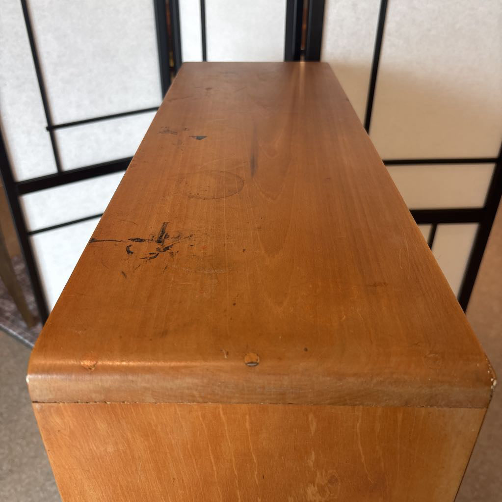 Mid-Century Wood Display Cabinet (AS IS) C BOOKSHELVES