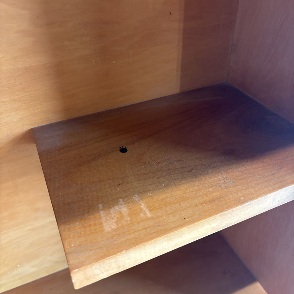 Mid-Century Wood Display Cabinet (AS IS) C BOOKSHELVES