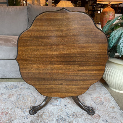 Claw Foot Dark Wood Folding Table