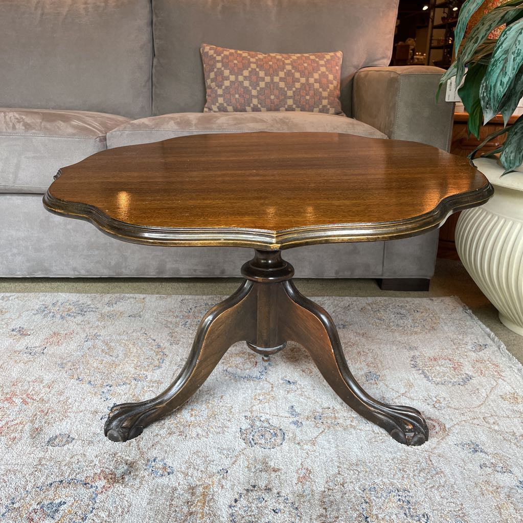 Claw Foot Dark Wood Folding Table