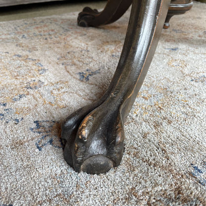 Claw Foot Dark Wood Folding Table