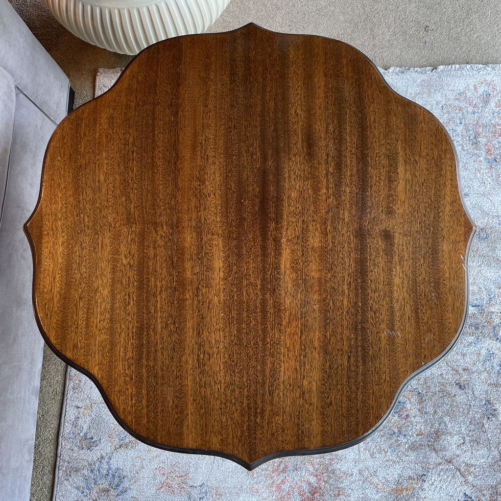 Claw Foot Dark Wood Folding Table