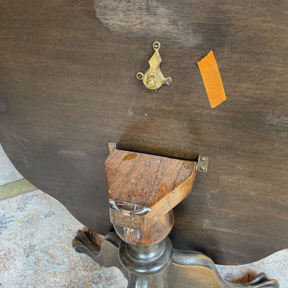 Claw Foot Dark Wood Folding Table