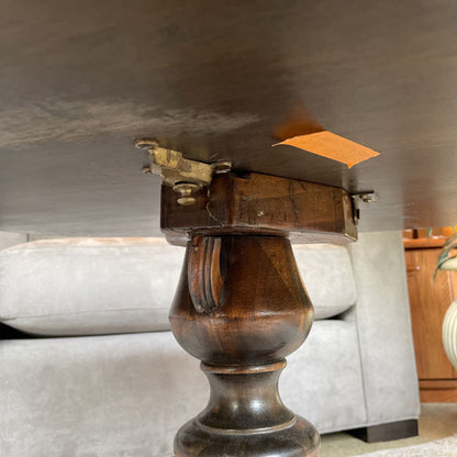 Claw Foot Dark Wood Folding Table