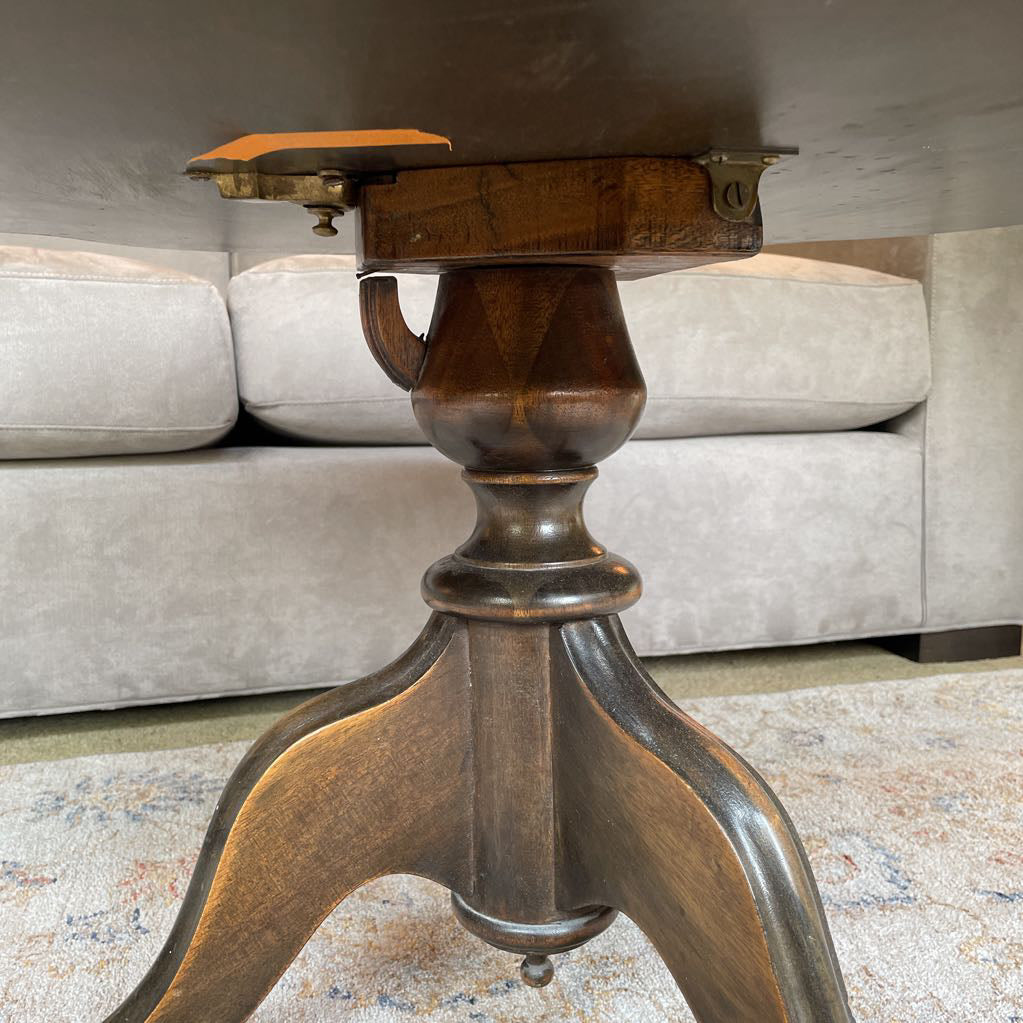 Claw Foot Dark Wood Folding Table